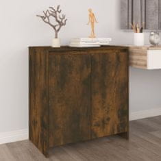 Vidaxl Komoda dimljeni hrast 70x41x75 cm inženirski les