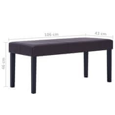 Vidaxl Klop 106 cm rjavo umetno usnje