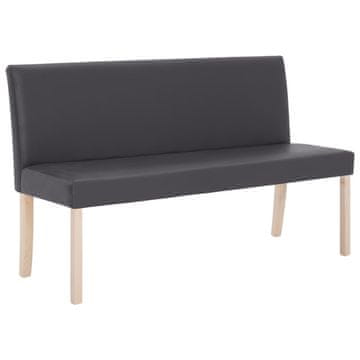 Vidaxl Klop 139,5 cm sivo umetno usnje