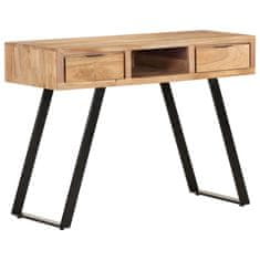 Vidaxl Pisalna miza 110x50x75 cm trden akacijev les z naravnimi robovi