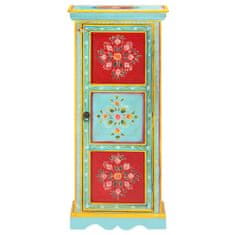 Vidaxl Ročno barvana visoka omarica 40x30x90 cm trden mangov les