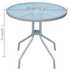 Greatstore Bistro miza siva 80x71 cm jeklo