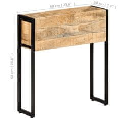 Greatstore Cvetlično korito 60x20x68 cm robusten mangov les