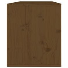 Vidaxl Stenska omarica 2 kosa medeno rjava 40x30x50 cm trdna borovina