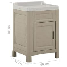 Vidaxl Omarica za pralnico 60x51x89 cm peščena