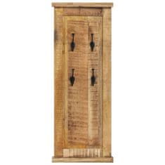 Vidaxl Obešalo za plašče 2 kosa trden mangov les 38x100 cm