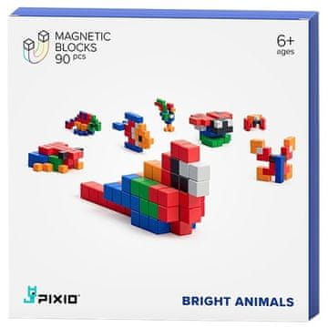 PIXIO Bright Animals gradbeni komplet, magnetni
