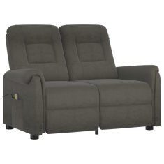 Greatstore 2-sedežni kavč, temno siv, oblazinjen z mikrovlakni