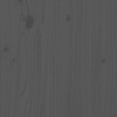 Greatstore Zaboj za perilo siv 88,5x44x76 cm trdna borovina