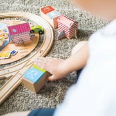 Bigjigs Rail Lesena vlakovna proga Čiščenje obale 70 kosov