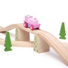 Bigjigs Rail Električna lokomotiva Strong Pink