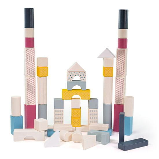 Bigjigs Toys Vedro z bloki 50 kosov
