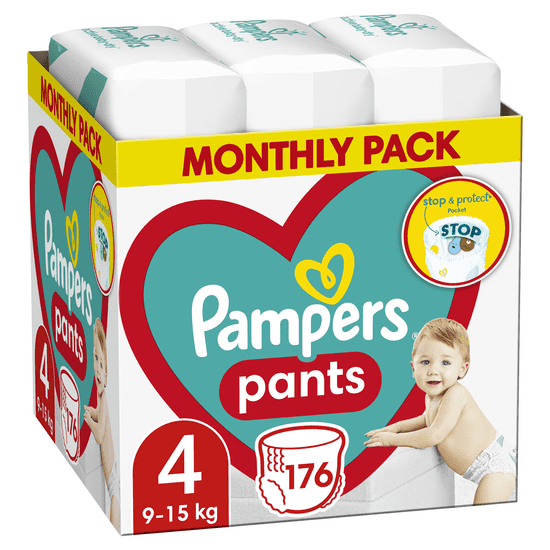 Pampers Pants pleničke, velikost 4, 9-15 kg, 176 kosov