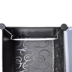 Greatstore Modularna omara s 14 predelki črna in bela 37x146x180,5 cm