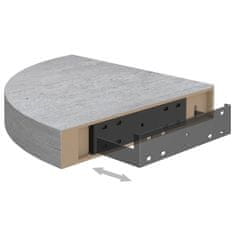 Vidaxl Kotne stenske police 4 kosi betonsko sive 35x35x3,8 cm MDF