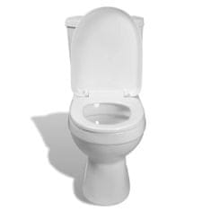 Vidaxl Keramična WC školjka s kotličkom bele barve