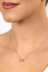 Brilio Silver Moderni pozlačeni komplet nakita s cirkoni SET220Y (uhani, ogrlica)