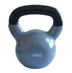 ACRAsport Kettlebell 12 kg litega železa z vinilnim pokrovom