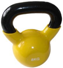 ACRAsport Kettlebell litega železa 8 kg z vinilnim pokrovom