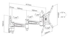 MAX držalo za TV z diagonalo 33,02 - 106,68 cm, črno (MTM1050FM)