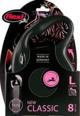 Trixie Povodec FLEXI Classic New L pas 8m/50kg črn