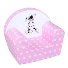 NEW BABY Otroški stol, zebra, roza