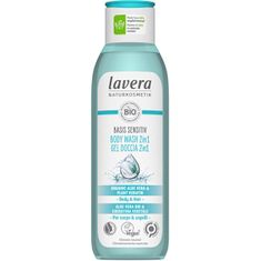 Lavera Gel za prhanje telesa in las z nevtralnim naravnim vonjem za suho in občutljivo kožo 2 v 1 Basis sen