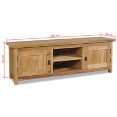 Vidaxl TV omarica masivna tikovina 120x30x40 cm
