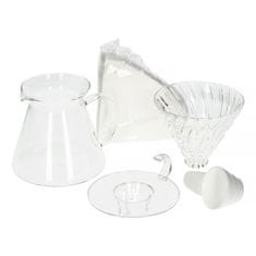 Hario Hario - V60 Glass Brewing Kit - stekleni kapljalnik + strežnik + komplet filtrov