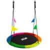 Viseči gugalni obroč 120 cm Šestbarvni z zastavicami