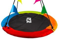 Aga Viseči gugalni obroč 120 cm Štiribarvni z zastavami