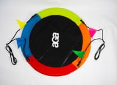 Aga Viseči gugalni obroč 120 cm Štiribarvni z zastavami