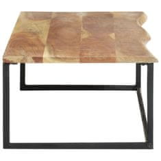 Vidaxl Obešalnik z naravnimi robovi 100x35x22 cm trden akacijev les