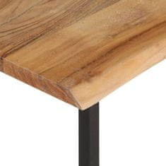 Vidaxl Obešalnik z naravnimi robovi 100x35x22 cm trden akacijev les