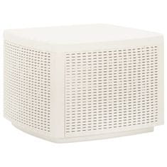 Vidaxl Vrtna miza bela 53x53x40 cm plastika