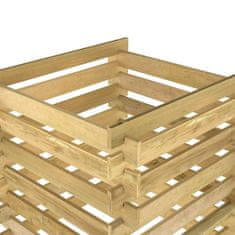 Vidaxl Vrtni kompostnik iz letvic 90x90x90 cm impregnirana borovina