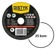 DISTYK Rezalna plošča za kovino/inox 115x1.0x22.23mm 25 kosov