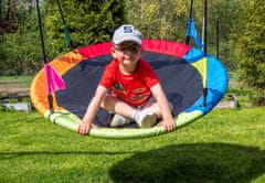 Aga Viseči gugalni obroč 120 cm Štiribarvni z zastavami