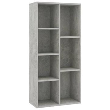 Vidaxl Knjižna omara betonsko siva 50x25x106 cm iverna plošča