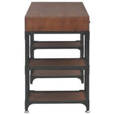 Vidaxl Pisalna miza s 3 predali 110x50x78 cm trden les jelke