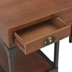 Vidaxl Pisalna miza s 3 predali 110x50x78 cm trden les jelke