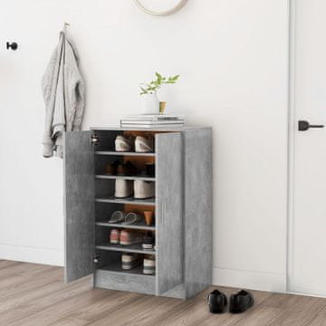 Vidaxl vidaXL Omarica za čevlje betonsko siva 60x35x92 cm