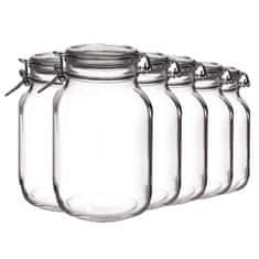 Bormioli Rocco FIDO HERM JAR 2000, 1 kos = paket, ki vsebuje 6 delov