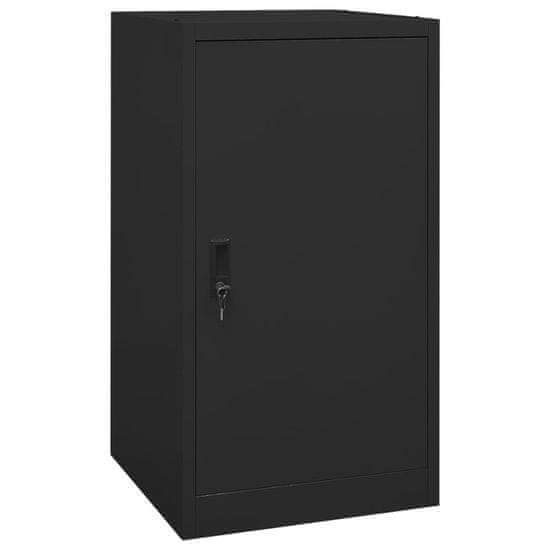 Vidaxl Omara za sedlo črna 53x53x105 cm jeklo