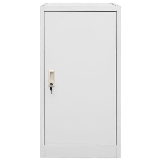 Vidaxl Omara za sedlo svetlo siva 53x53x105 cm jeklo