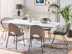 Beliani Zložljiva jedilna miza 160/200 x 90 cm bela SALTUM