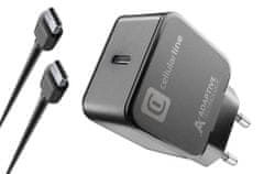 CellularLine hišni polnilec USB-C + kabel C-C, 15 W, črn (ACHSMKITC2C15WK)