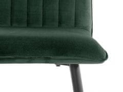 Danish Style Barski stol Zelta (SET 2), žamet, temno zelen