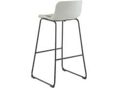 Danish Style Barski stol Jackie (SET 2), umetno usnje, siva