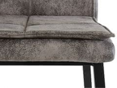 Danish Style Jedilni stol Dina (SET 2), umetno usnje, siva